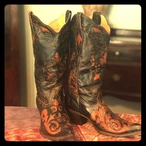 Corral Vintage Black/Cognac Ladies 10